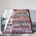 thumbnail image 1 of To My Daughter Blanket Gifts For Kids Adults - Lightweight Throw Blanket For Bedroom Living Room Decor Soft Fuzzy Fleece Cozy Plush Bed Couch 40"X30", 1 of 7