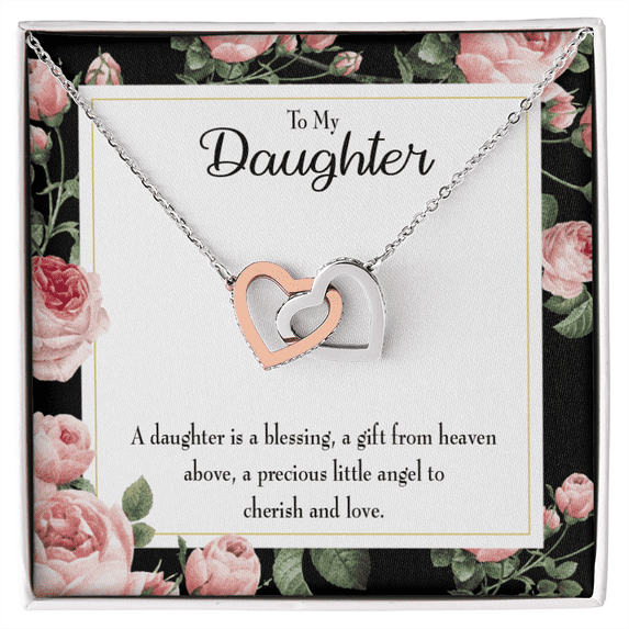 To My Daughter Blessing From Heaven Inseparable Necklace