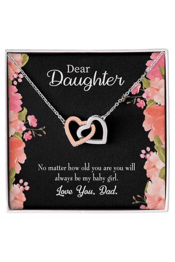 To My Daughter Dad's Baby Girl Inseparable Necklace