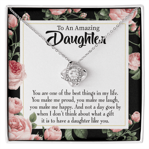 To My Daughter Daughter Like You Infinity Knot Necklace Message Card