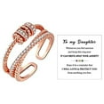 thumbnail image 1 of To My Daughter Fidget Anxiety Ring For Women Teens Adjustable Spinner Bead Stress Relieveing Rings, 1 of 5
