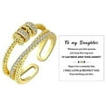 thumbnail image 1 of To My Daughter Fidget Anxiety Ring for Women Teens Adjustable Spinner Bead Stress Relieveing Rings, 1 of 10