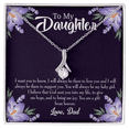 thumbnail image 1 of To My Daughter From Heaven From Dad Alluring Ribbon Necklace Message Card, 1 of 20