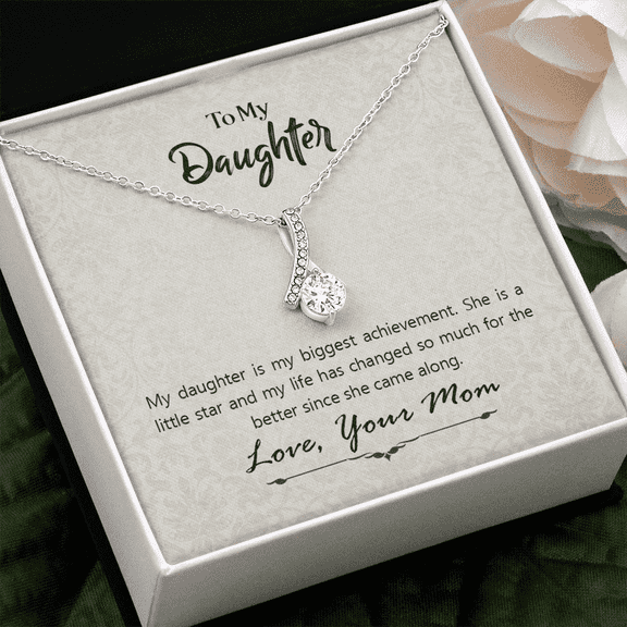 To My Daughter Gift Necklace, Daughter Appreciation Gift Necklace, Daughter Birthday Gift Necklace, Gift Necklace From Mother