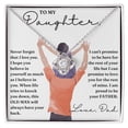 thumbnail image 1 of To My Daughter Gift necklace, Believe In Yourself, Love Knot Necklace For Daughter, White Love Knot Necklace, 1 of 6