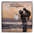thumbnail image 1 of To My Daughter Greatest Daughter From Dad Infinity Knot Necklace Message Card, 1 of 17