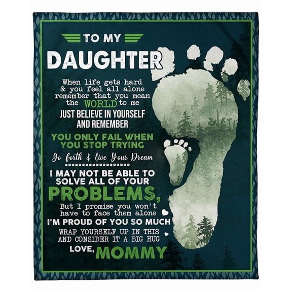 To My Daughter I Promise You Will Not Have To Face Them Alone Fleece Blanket Family, Birthday, Daughter, 30x40in Fleece Blanket