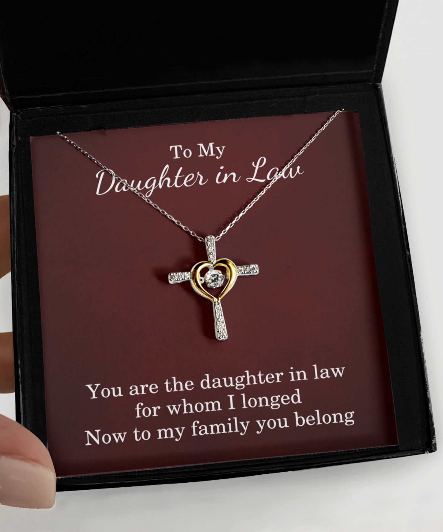To My Daughter In Law Necklace, Daughterinlaw Jewelry, From Mother in