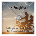 thumbnail image 1 of To My Daughter Life Gave Me You From Mom Infinity Knot Necklace Message Card, 1 of 17
