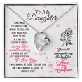 thumbnail image 1 of To My Daughter Loving and Breathing Forever Necklace w Message Card, 1 of 20