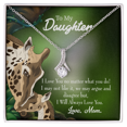 thumbnail image 1 of To My Daughter Mom Loves You No Matter What Alluring Ribbon Necklace Message Card, 1 of 20
