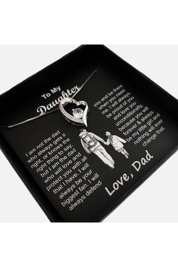 To My Daughter Necklace Father to Daughter Birthday Graduation Gift from Dad