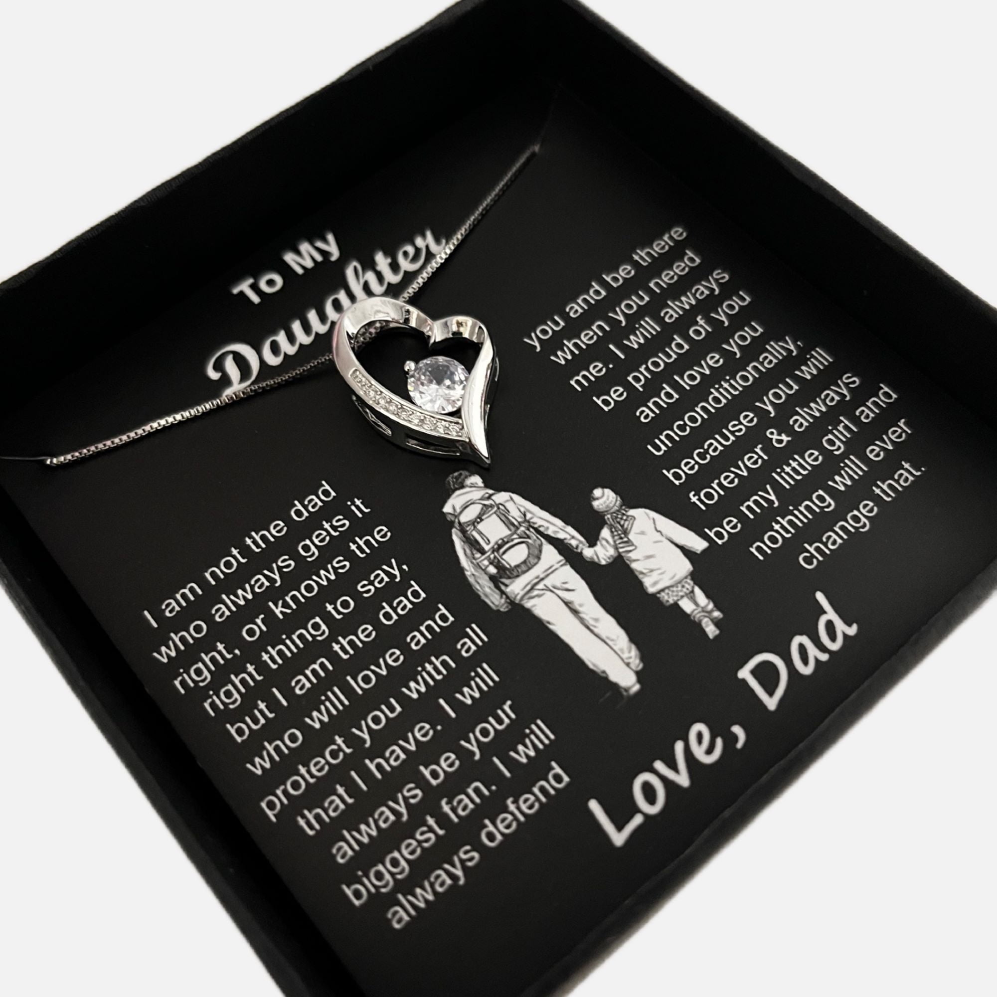 TRENDY HOME TROUVE To My Daughter Necklace Father to Daughter Birthday Graduation Gift from Dad