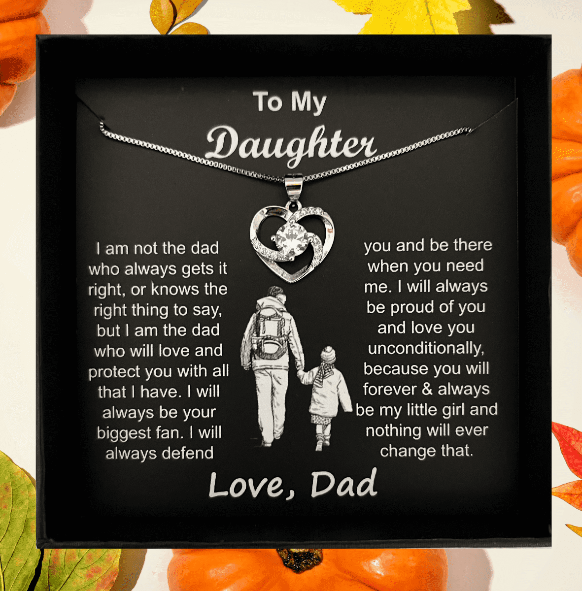 TRENDY HOME TROUVE Heart Silver Stainless Steel Necklace, 14k White Gold Plated with Gift Box