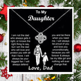 thumbnail image 1 of To My Daughter Necklace from Dad Birthday Graduation Christmas Gift, 1 of 4