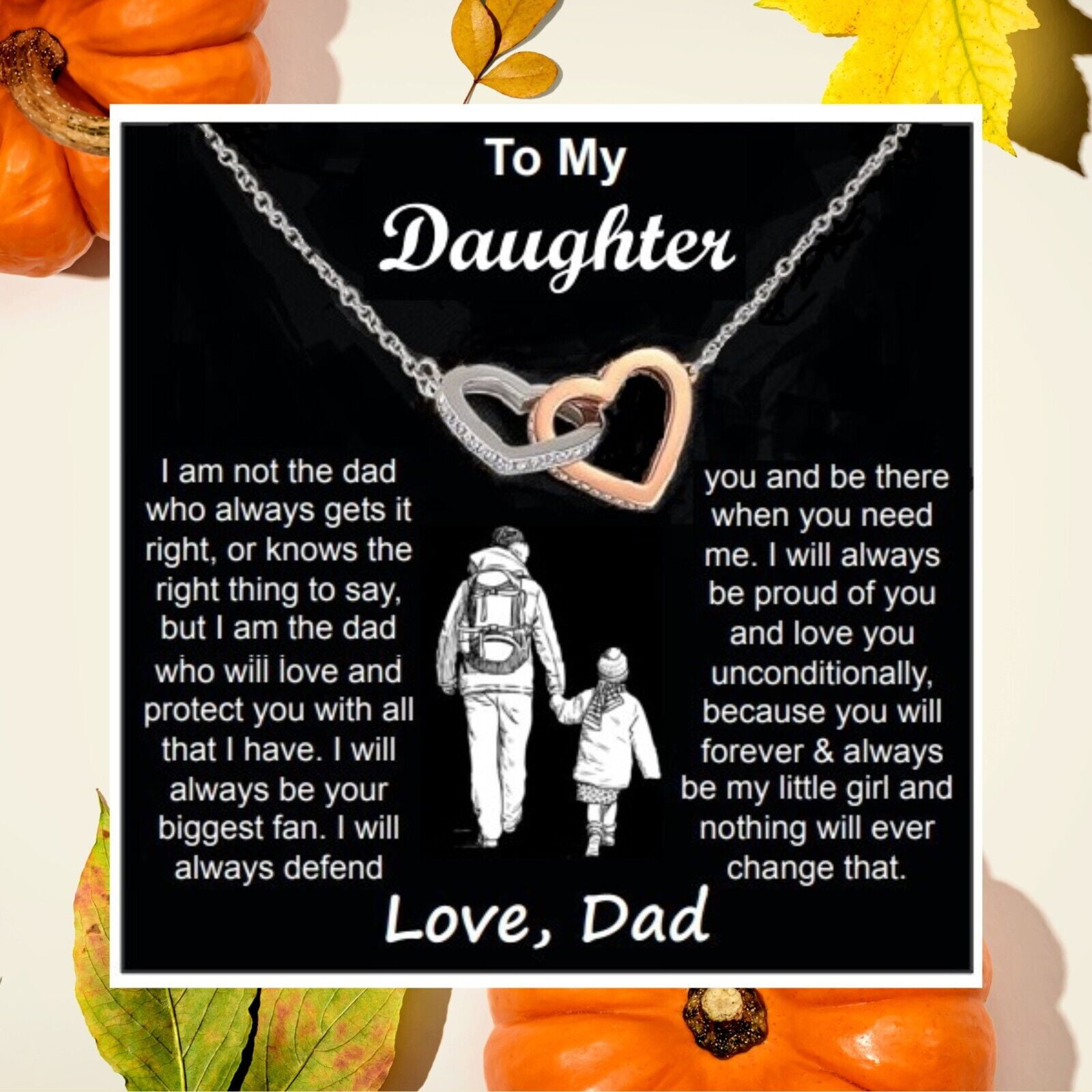TRENDY HOME TROUVE To My Daughter Necklace from Dad Birthday Graduation Gift to Daughter from Dad