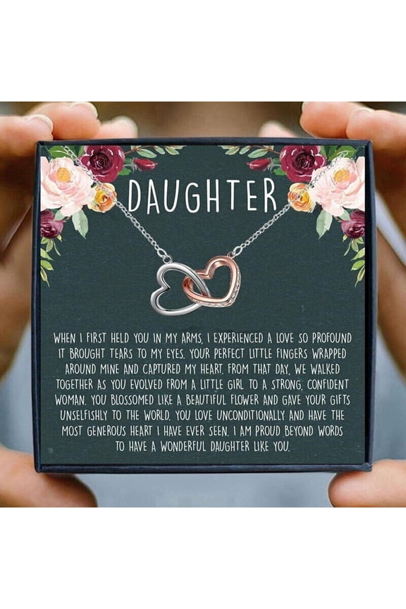 To My Daughter Necklace from Mom/ Dad Birthday Graduation Christmas Gift