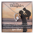 thumbnail image 1 of To My Daughter Never Forget From Dad Forever Necklace w Message Card, 1 of 20