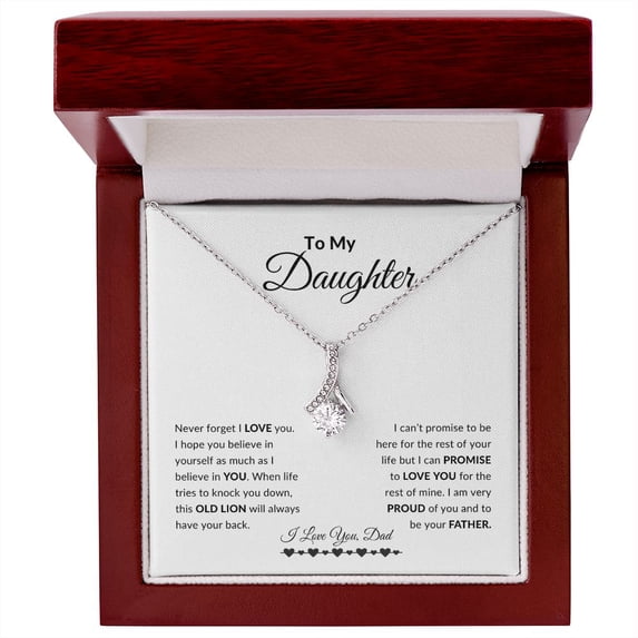 To My Daughter, Never Forget I Love You, Alluring Beauty Necklace
