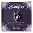 thumbnail image 1 of To My Daughter Proud Dad Forever Necklace w Message Card, 1 of 20
