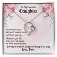 thumbnail image 1 of To My Daughter Prouder of You From Mom Forever Necklace w Message Card, 1 of 20
