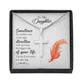 thumbnail image 1 of To My Daughter Smallest Step Cross Card Necklace w Stainless Steel Pendant, 1 of 20