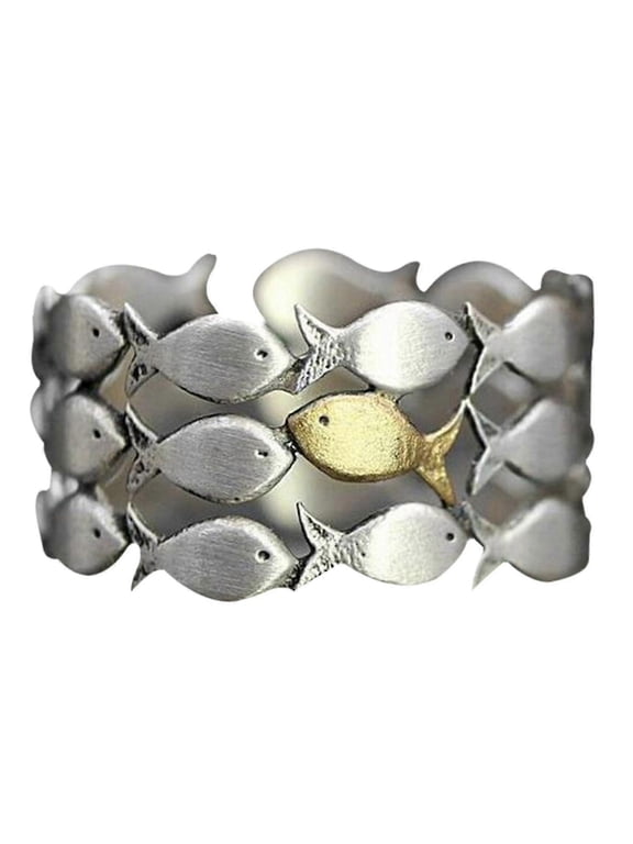 To My Daughter Swimming Against The Current Ring Adjustable Finger Ring For Women-In Stock