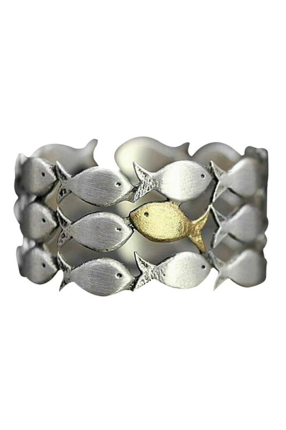 To My Daughter Swimming Against The Current Ring Adjustable Finger Ring For Women-In Stock