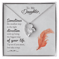 thumbnail image 1 of To My Daughter Take a Step Forever Necklace w Message Card, 1 of 20