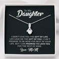 thumbnail image 1 of To My Daughter, The Gift Of You (Love, Mom) | Beautiful White Gold Family Forever Pendant, Gold Alluring Necklace, 1 of 6