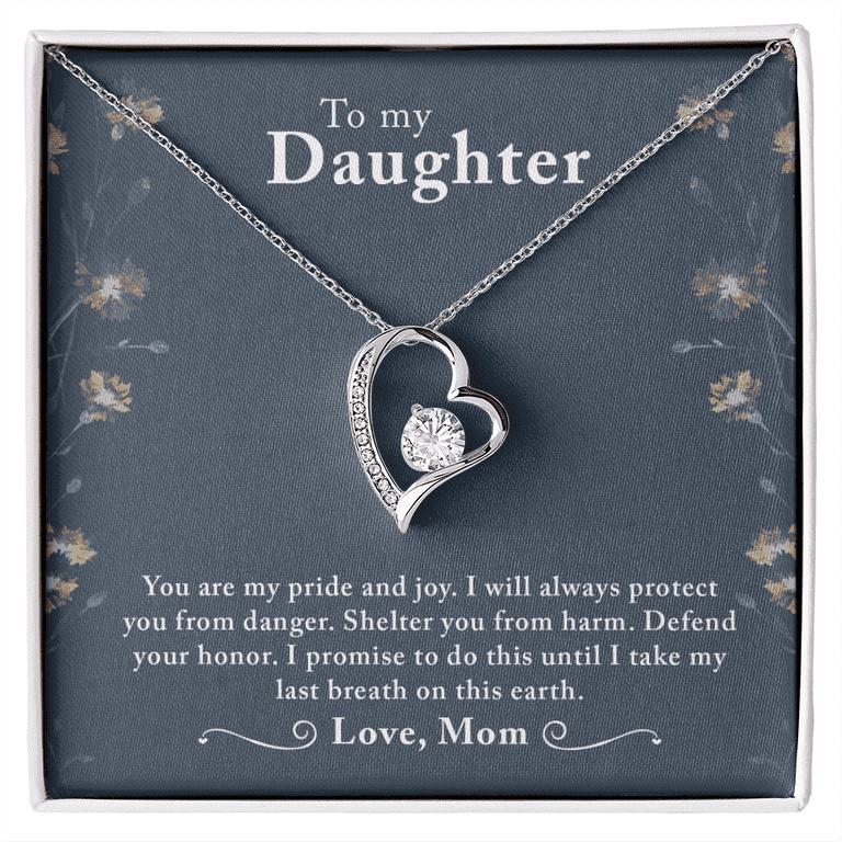 To My Daughter You Are My Pride and Joy Forever Necklace w Message