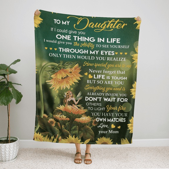 To My Daughter You Have Your Own Matches Fleece Blanket Family, Birthday, Daughter, Mom To Daughter Gift, 50x60in Fleece Blanket