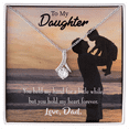 thumbnail image 1 of To My Daughter You Held My Hand From Dad Alluring Ribbon Necklace Message Card, 1 of 20