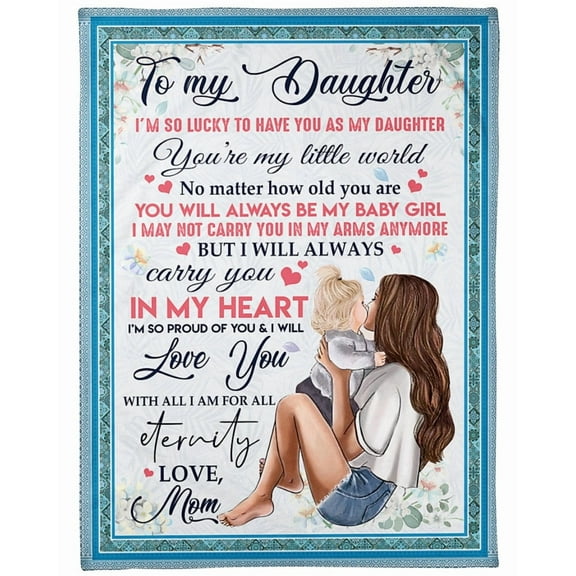 To My Daughter You re My Little Word Fleece Blanket Daughter Family Gift Gift From Mom To Daughter, 30x40in Fleece Blanket