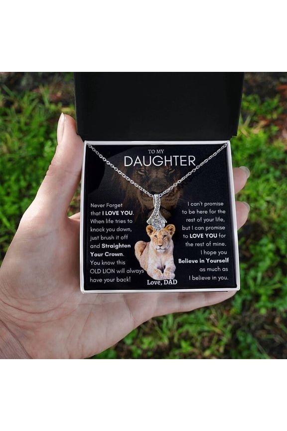 To My Daughter from Dad necklace Alluring Beauty Sweet Devotion Flower Bouquet Bundle Necklace Gift for Mom Mother Day Birthday gift Xmas Gift