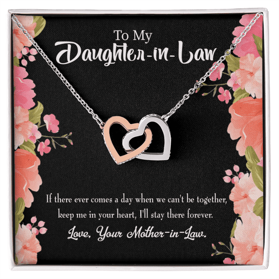 To My Daughter-in-Law Keep in Heart From Mother-in-Law Inseparable Necklace