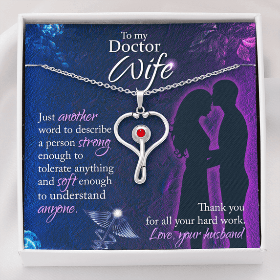 To My Doctor Wife Gift Necklace, Birthday Gift Necklace For Doctor wife, Anniversary Gift Necklace For Doctor Wife .From Husband