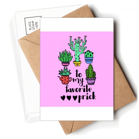 To My Favorite  Cactus Postcards Envelopes Blank Note Cards Mailing