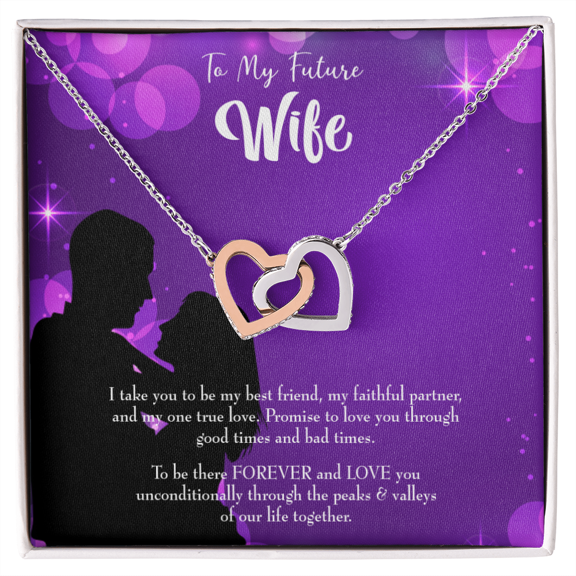To My Fiancee Be There Forever Inseparable Necklace