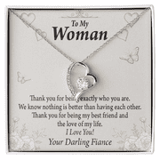 To My Fiancee Best Friend And Love Forever Necklace w Message Card