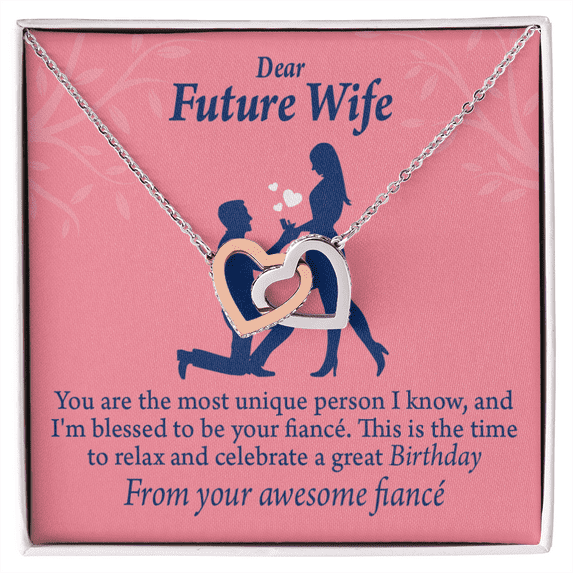 To My Fiancee Fiancee Birthday Inseparable Necklace