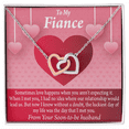 thumbnail image 1 of To My Fiancee I'm Lucky To Have Met You Inseparable Necklace, 1 of 20