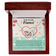 To My Fiancee Lots of Love And Kisses Inseparable Necklace