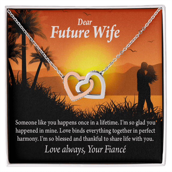 To My Fiancee Thankful Message Inseparable Necklace