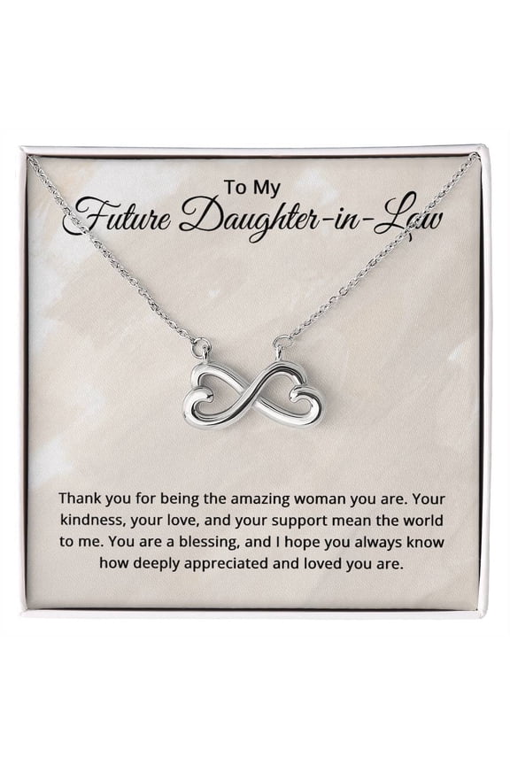 To My Future Daughter in Law Necklace - Future Daughter in Law Christmas Jewelry Gifts Title: 14k White Gold Finish, Box Choice: Standard Box