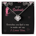 thumbnail image 1 of To My Girlfriend Everyday Infinity Knot Necklace Message Card, 1 of 17