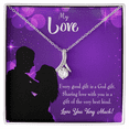 thumbnail image 1 of To My Girlfriend Good Alluring Ribbon Necklace Message Card, 1 of 20