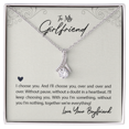 thumbnail image 1 of To My Girlfriend  I Choose You Alluring Ribbon Necklace Message Card, 1 of 20