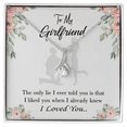 thumbnail image 1 of To My Girlfriend  I Knew I loved You Alluring Ribbon Necklace Message Card, 1 of 20