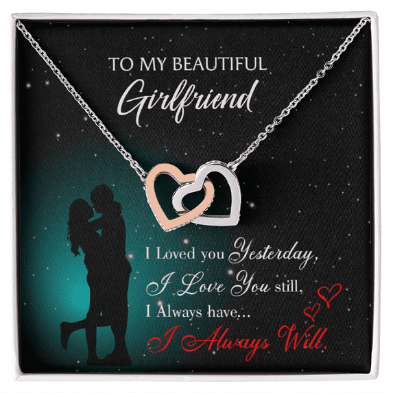 To My Girlfriend I Love You Forever Inseparable Necklace
